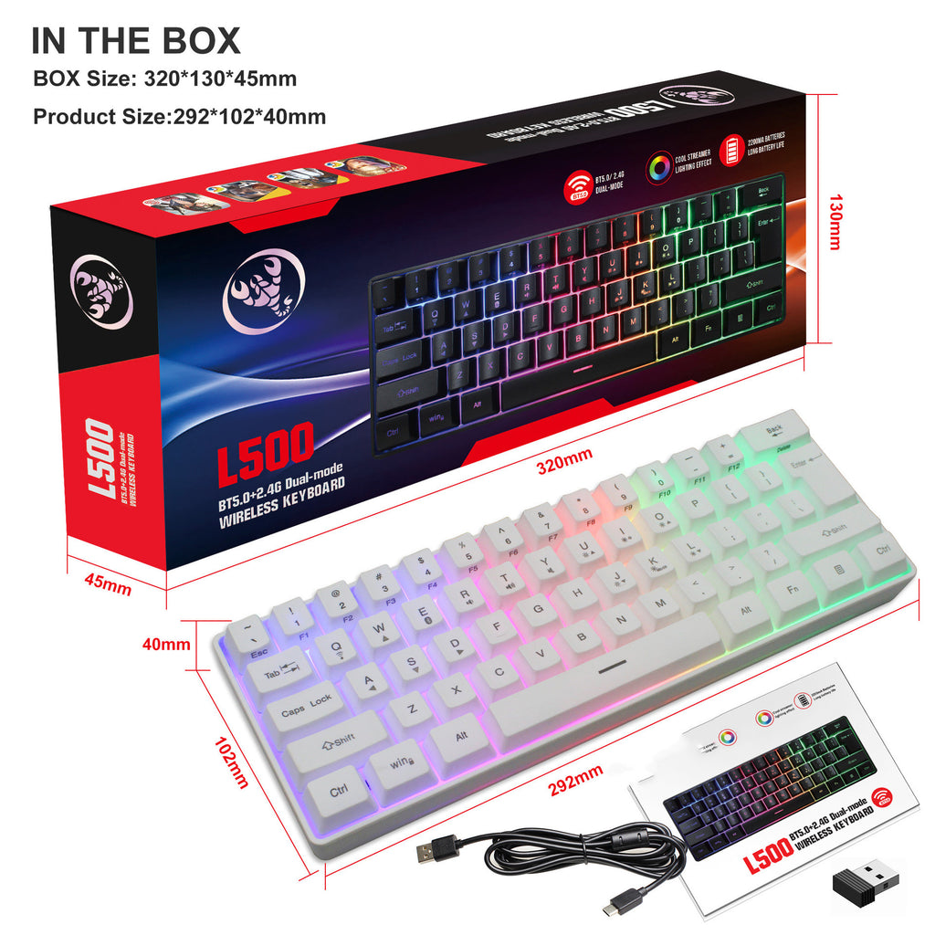 61-Key RGB Compact Gaming Keyboard