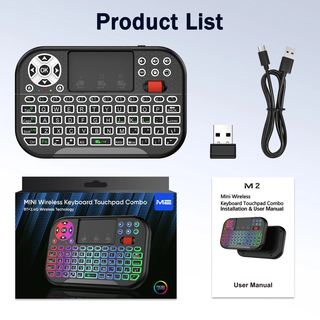 Mini Wireless Keyboard with Touchpad