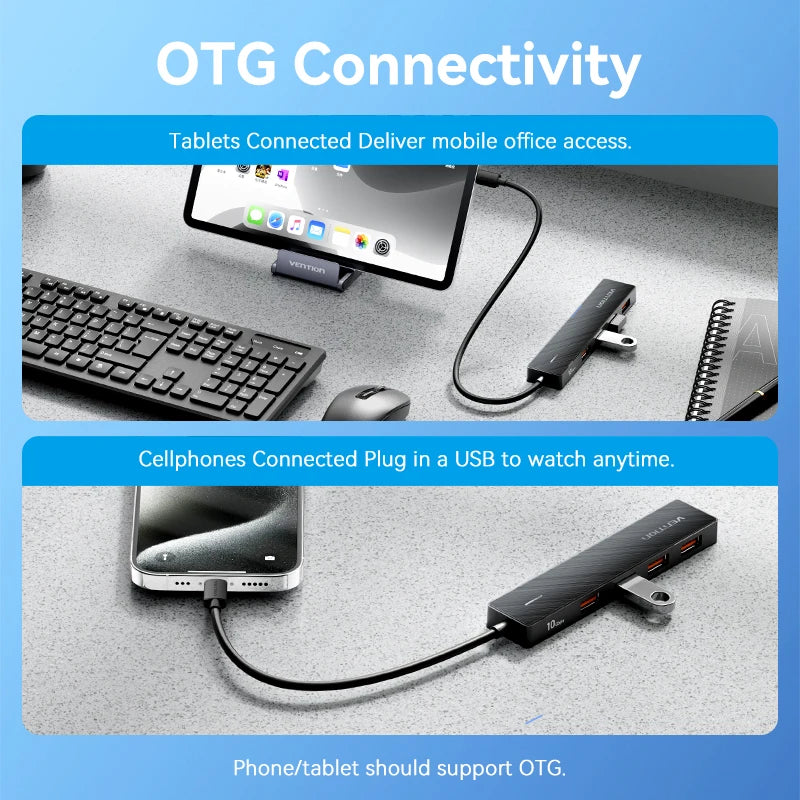 5-Port 10Gbps USB 3.2 Hub