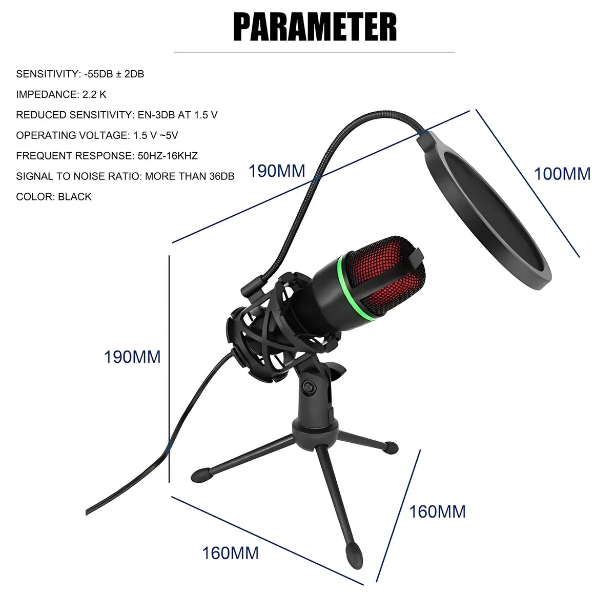 RGB USB Condenser Microphone Kit