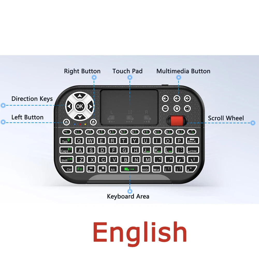 Mini Wireless Keyboard with Touchpad