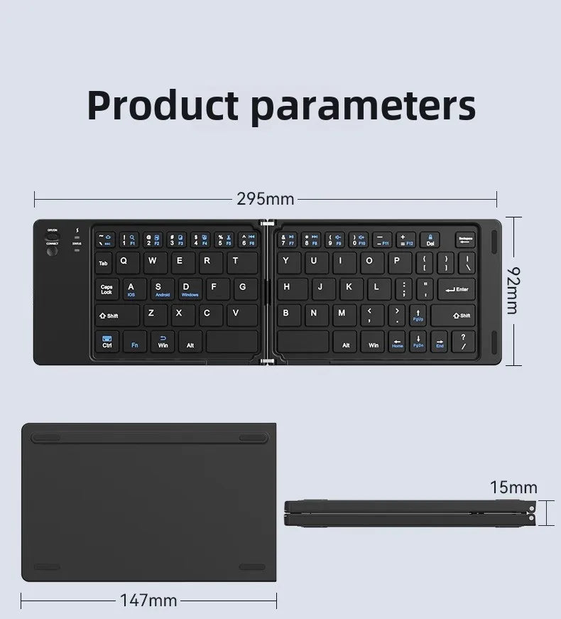 Foldable Bluetooth Travel Keyboard