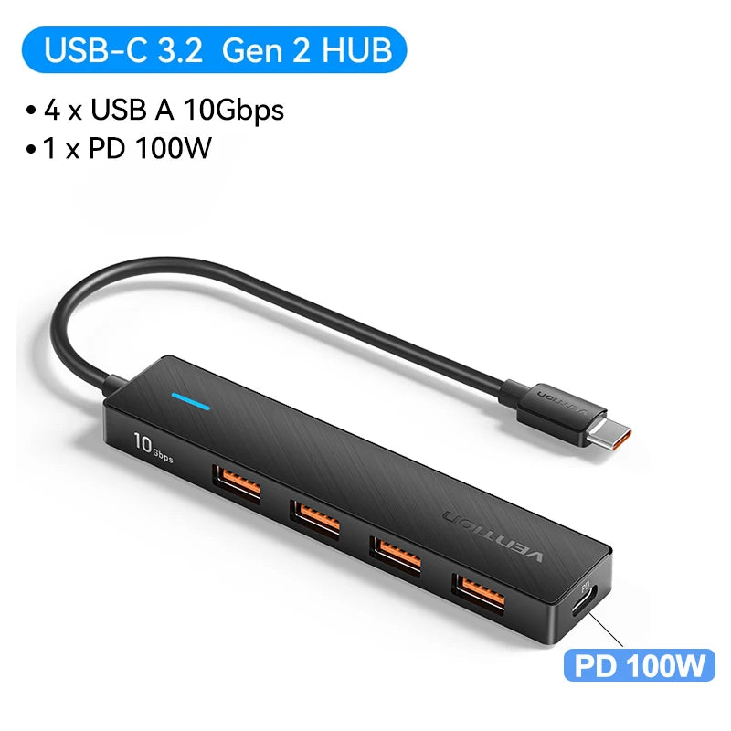 5-Port 10Gbps USB 3.2 Hub
