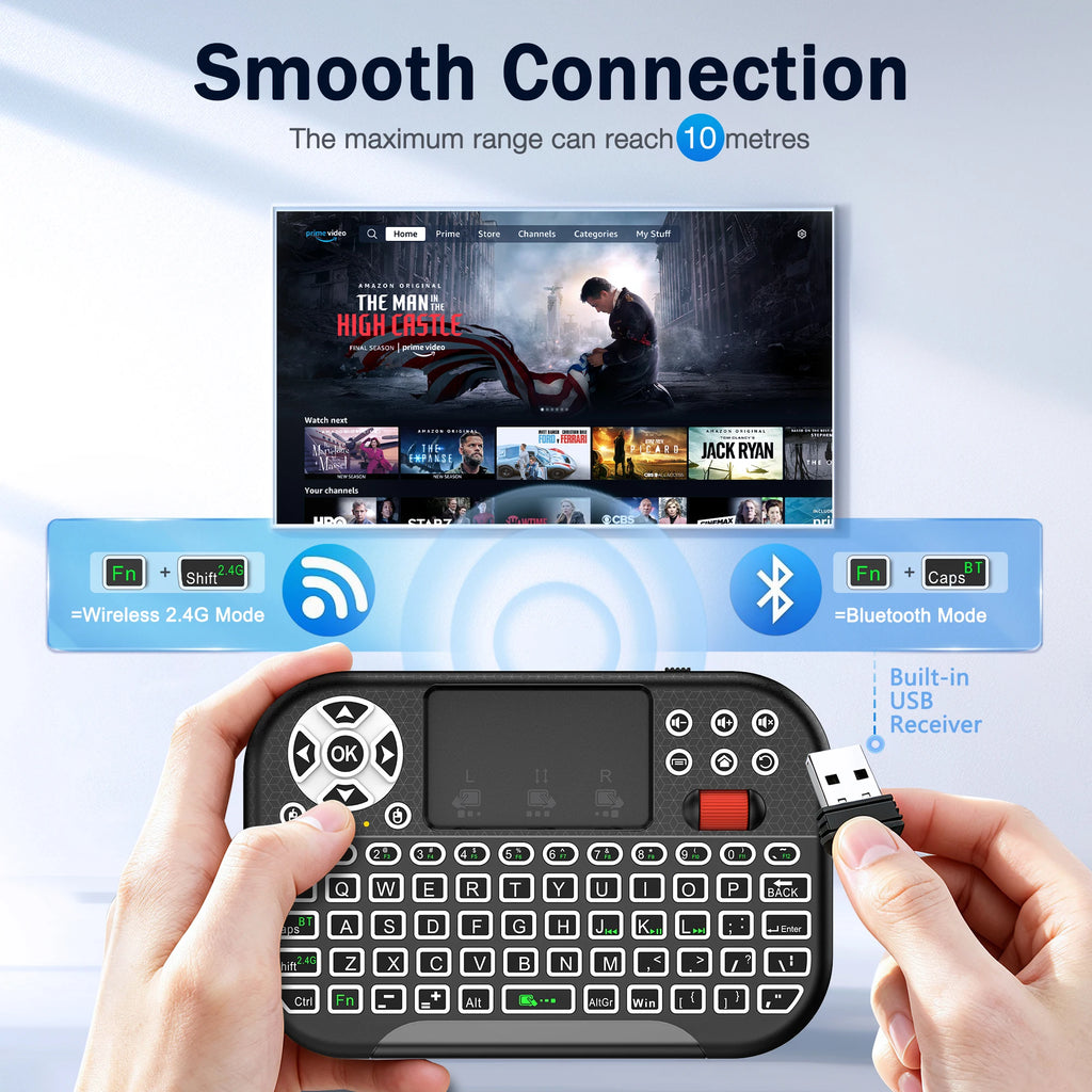 Mini Wireless Keyboard with Touchpad