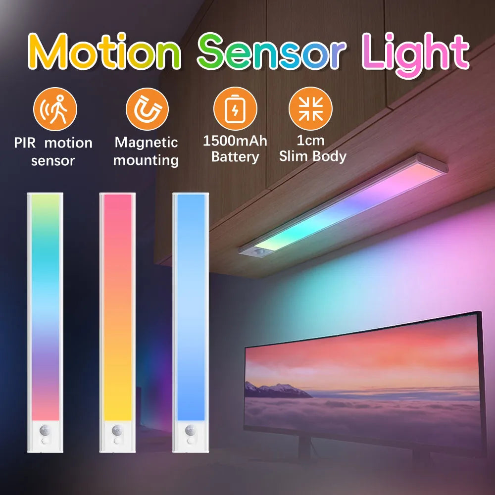 Magnetic RGB Motion Sensor Light Bar