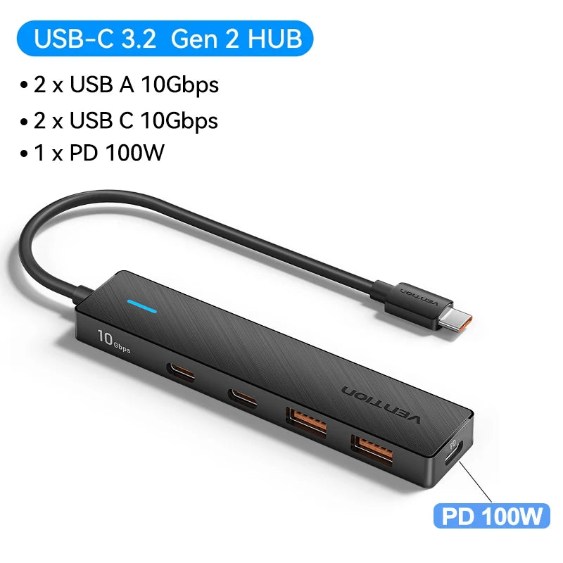 5-Port 10Gbps USB 3.2 Hub
