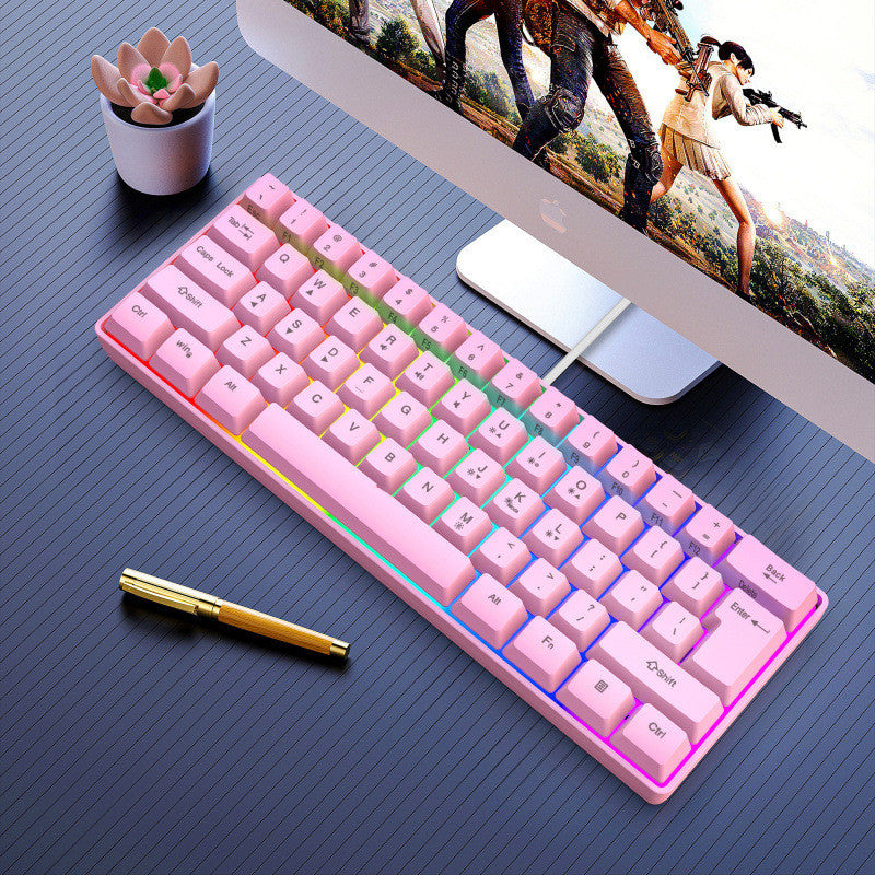 61-Key RGB Compact Gaming Keyboard